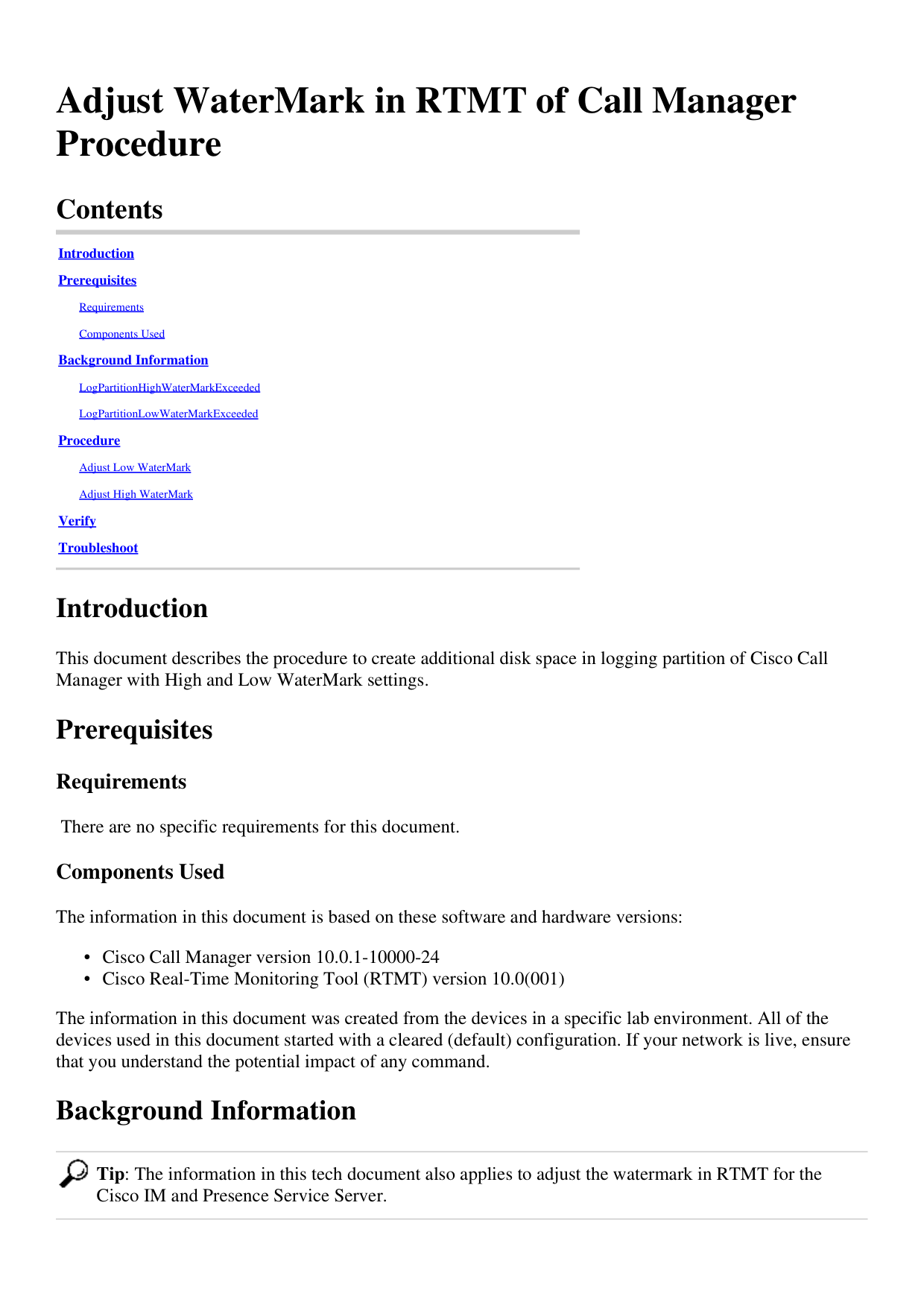 Page 1 content